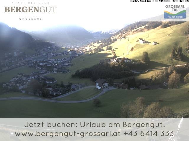 Archiv Foto Webcam Blick vom Hotel Bergengut nach Grossarl