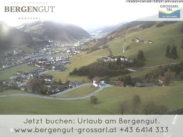 Archiv Foto Webcam Blick vom Hotel Bergengut nach Grossarl