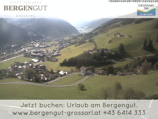 Archiv Foto Webcam Blick vom Hotel Bergengut nach Grossarl