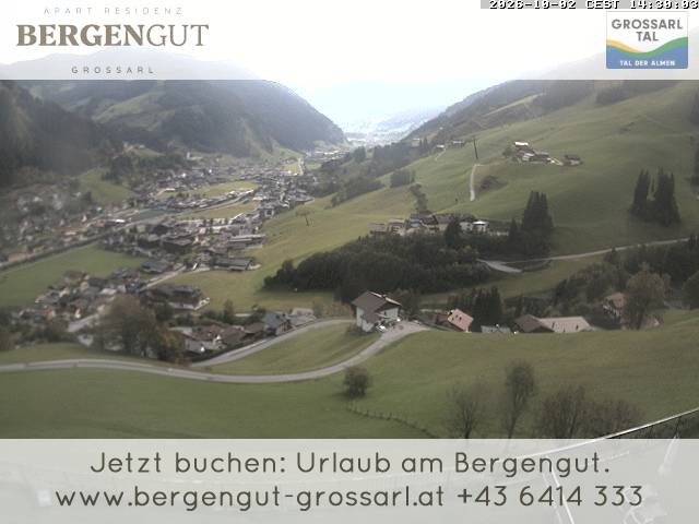 Archiv Foto Webcam Blick vom Hotel Bergengut nach Grossarl