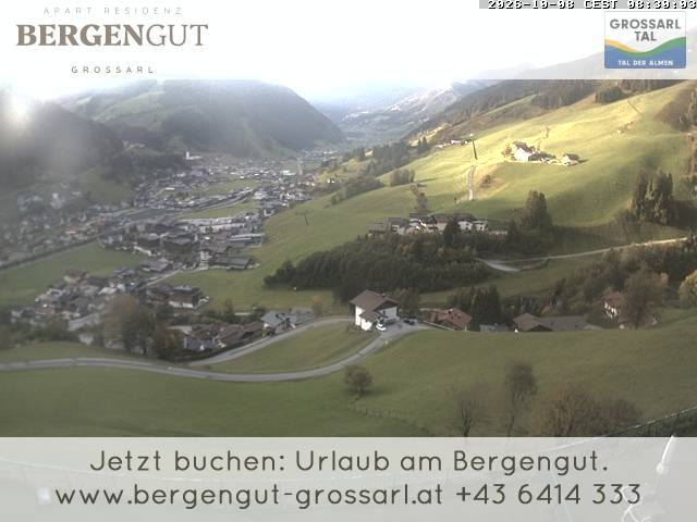 Archiv Foto Webcam Blick vom Hotel Bergengut nach Grossarl