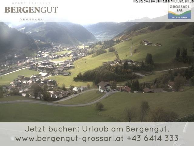 Archiv Foto Webcam Blick vom Hotel Bergengut nach Grossarl
