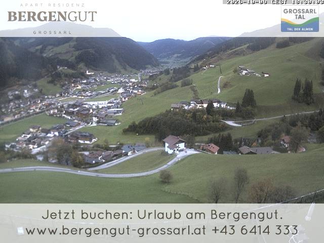 Archiv Foto Webcam Blick vom Hotel Bergengut nach Grossarl