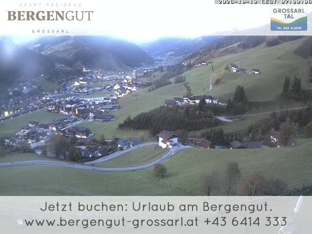Archiv Foto Webcam Blick vom Hotel Bergengut nach Grossarl