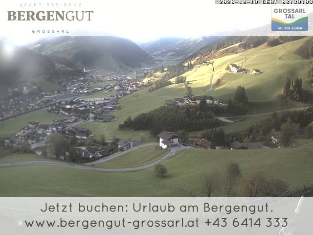 Archiv Foto Webcam Blick vom Hotel Bergengut nach Grossarl