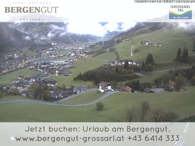 Archiv Foto Webcam Blick vom Hotel Bergengut nach Grossarl