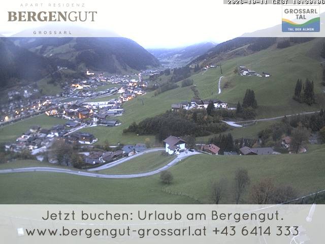 Archiv Foto Webcam Blick vom Hotel Bergengut nach Grossarl