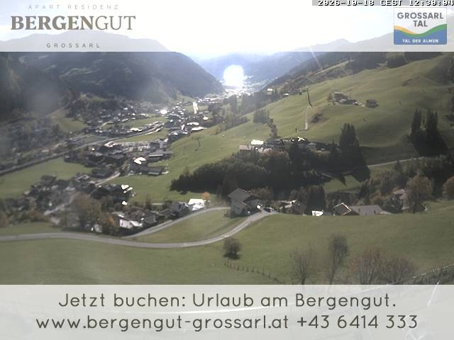 Archiv Foto Webcam Blick vom Hotel Bergengut nach Grossarl