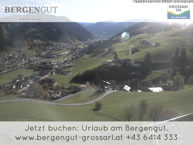 Archiv Foto Webcam Blick vom Hotel Bergengut nach Grossarl