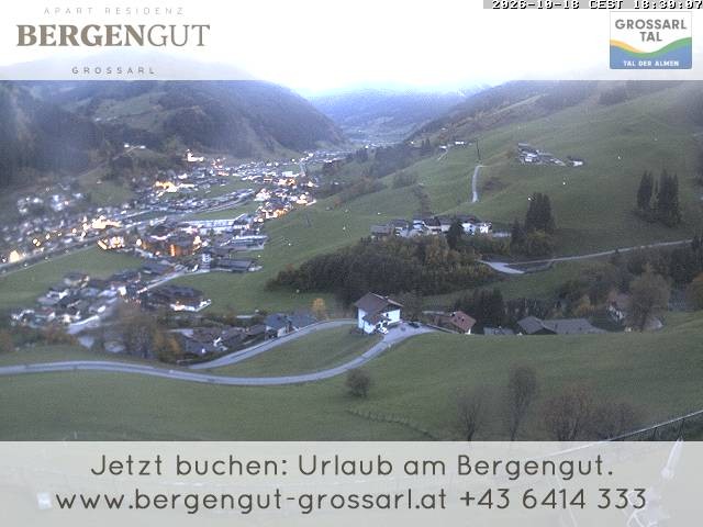 Archiv Foto Webcam Blick vom Hotel Bergengut nach Grossarl
