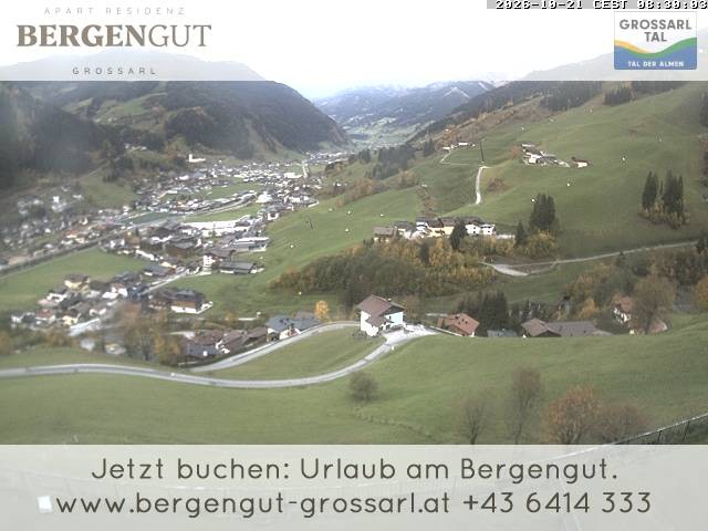 Archiv Foto Webcam Blick vom Hotel Bergengut nach Grossarl