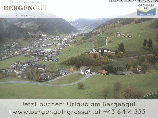 Archiv Foto Webcam Blick vom Hotel Bergengut nach Grossarl