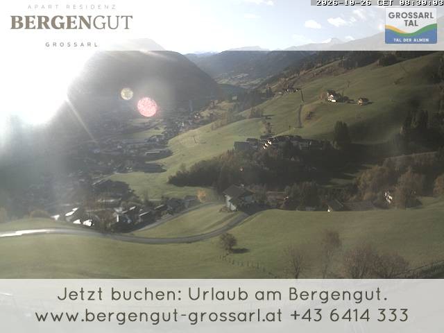Archiv Foto Webcam Blick vom Hotel Bergengut nach Grossarl