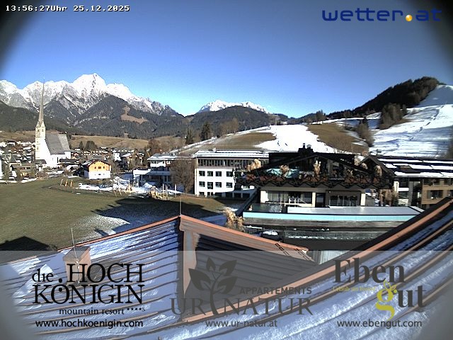 Archiv Foto Webcam Maria Alm: Ausblick Hotel Hochkönigin