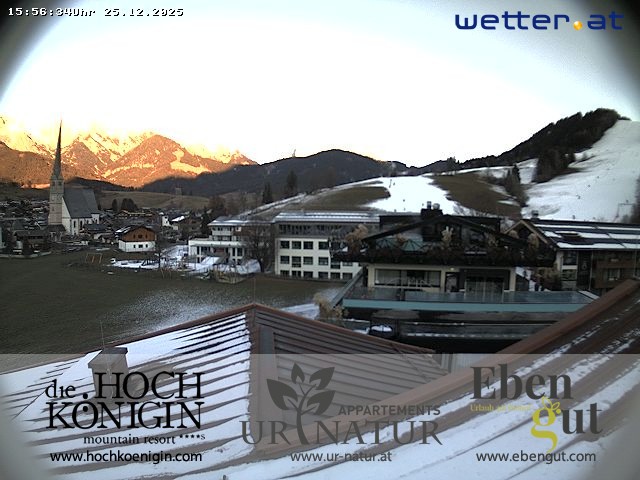 Archiv Foto Webcam Maria Alm: Ausblick Hotel Hochkönigin