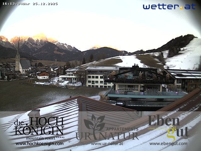 Archiv Foto Webcam Maria Alm: Ausblick Hotel Hochkönigin