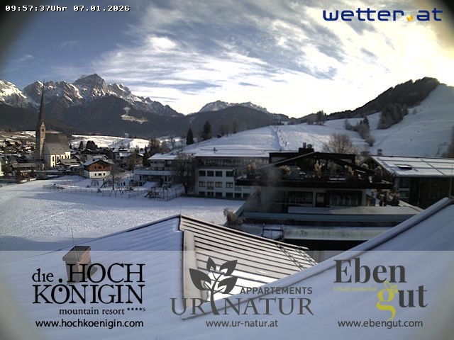 Archiv Foto Webcam Maria Alm: Ausblick Hotel Hochkönigin