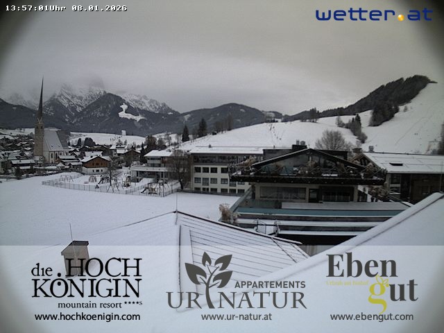 Archiv Foto Webcam Maria Alm: Ausblick Hotel Hochkönigin