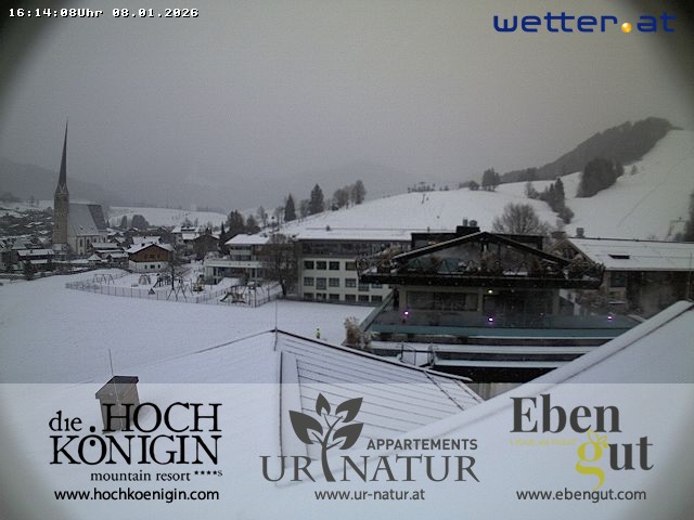 Archiv Foto Webcam Maria Alm: Ausblick Hotel Hochkönigin