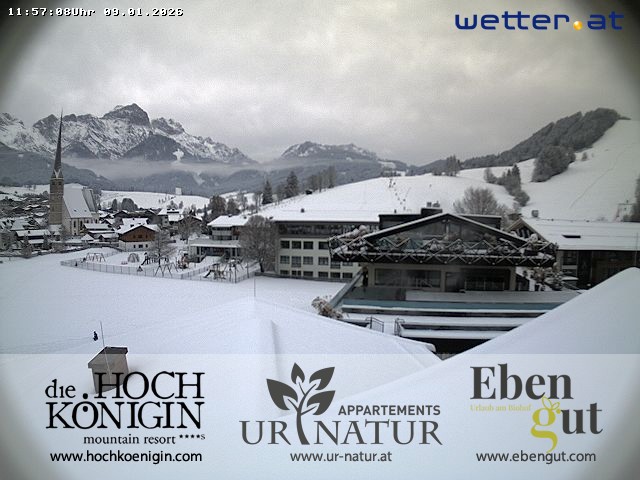 Archived image Webcam Maria Alm - View Hotel Hochkönigin