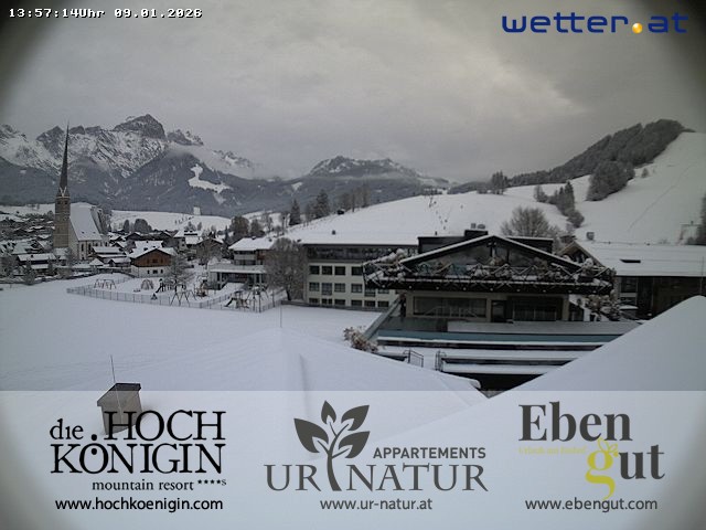 Archiv Foto Webcam Maria Alm: Ausblick Hotel Hochkönigin
