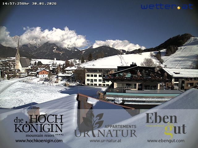 Archiv Foto Webcam Maria Alm: Ausblick Hotel Hochkönigin