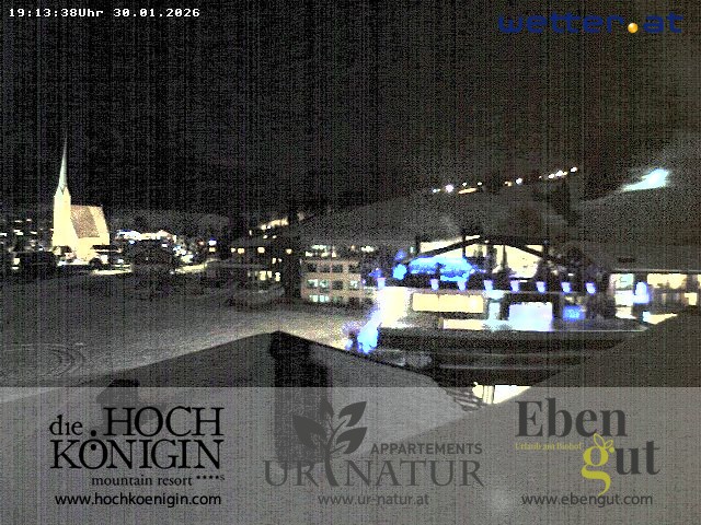 Archiv Foto Webcam Maria Alm: Ausblick Hotel Hochkönigin