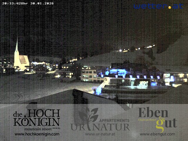 Archiv Foto Webcam Maria Alm: Ausblick Hotel Hochkönigin