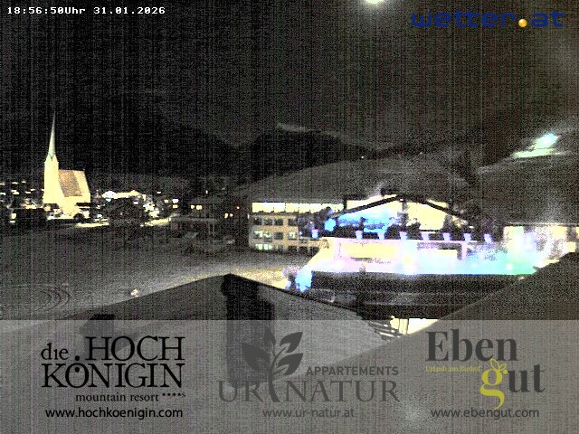 Archiv Foto Webcam Maria Alm: Ausblick Hotel Hochkönigin