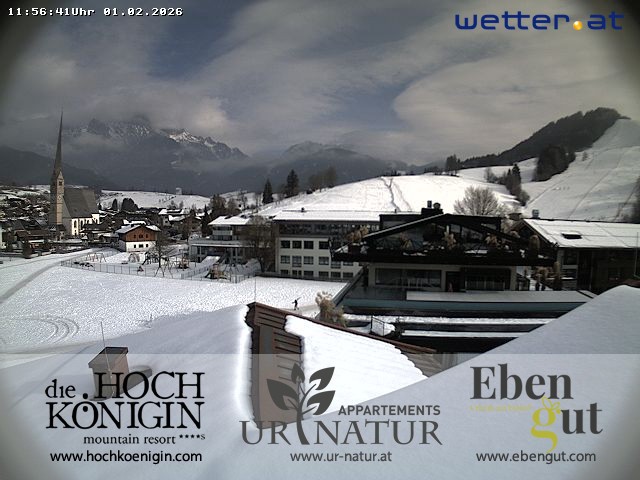Archiv Foto Webcam Maria Alm: Ausblick Hotel Hochkönigin