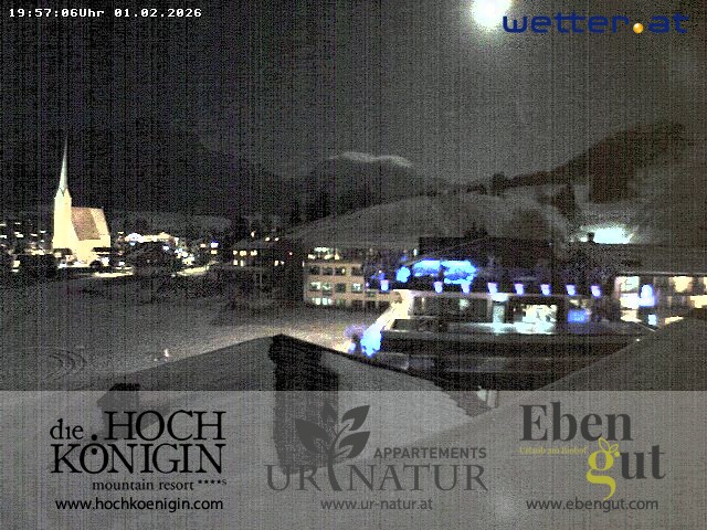 Archiv Foto Webcam Maria Alm: Ausblick Hotel Hochkönigin