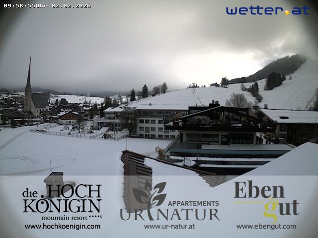 Archiv Foto Webcam Maria Alm: Ausblick Hotel Hochkönigin
