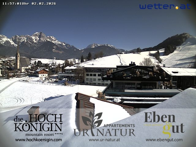 Archiv Foto Webcam Maria Alm: Ausblick Hotel Hochkönigin