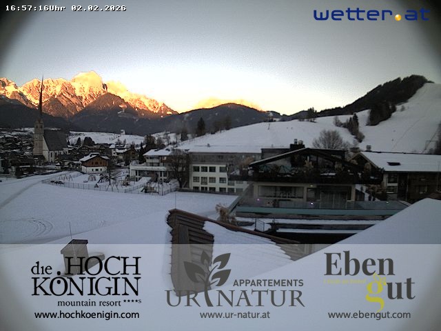 Archiv Foto Webcam Maria Alm: Ausblick Hotel Hochkönigin