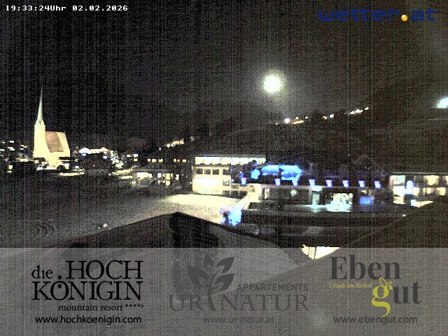 Archiv Foto Webcam Maria Alm: Ausblick Hotel Hochkönigin