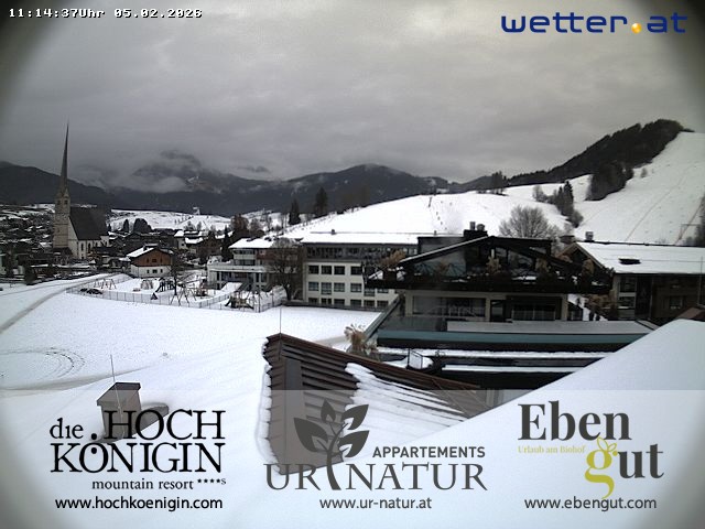 Archiv Foto Webcam Maria Alm: Ausblick Hotel Hochkönigin