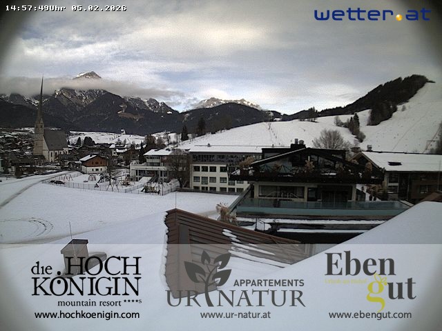 Archiv Foto Webcam Maria Alm: Ausblick Hotel Hochkönigin