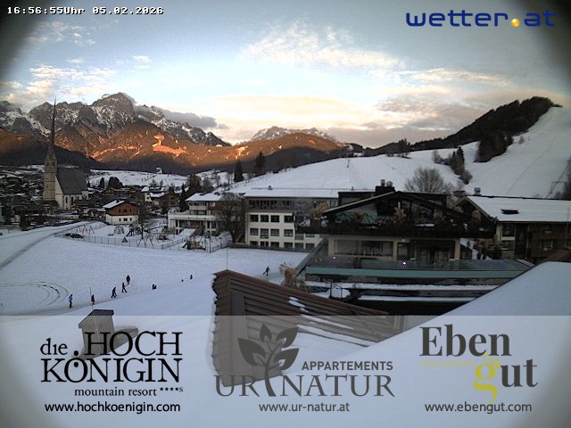 Archiv Foto Webcam Maria Alm: Ausblick Hotel Hochkönigin