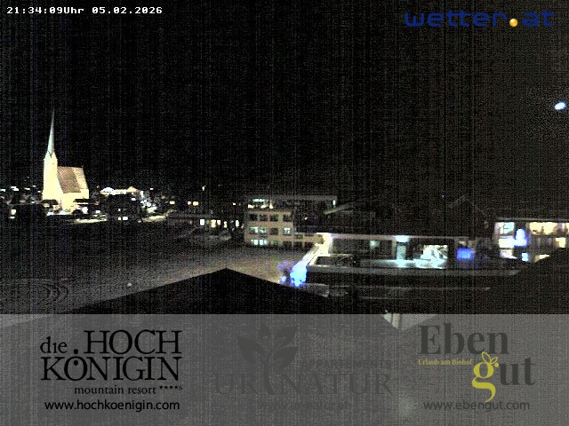 Archiv Foto Webcam Maria Alm: Ausblick Hotel Hochkönigin