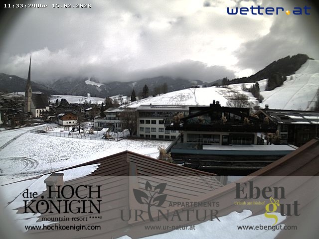 Archiv Foto Webcam Maria Alm: Ausblick Hotel Hochkönigin