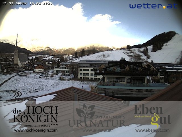 Archiv Foto Webcam Maria Alm: Ausblick Hotel Hochkönigin