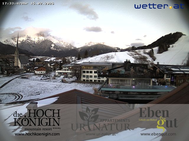 Archiv Foto Webcam Maria Alm: Ausblick Hotel Hochkönigin