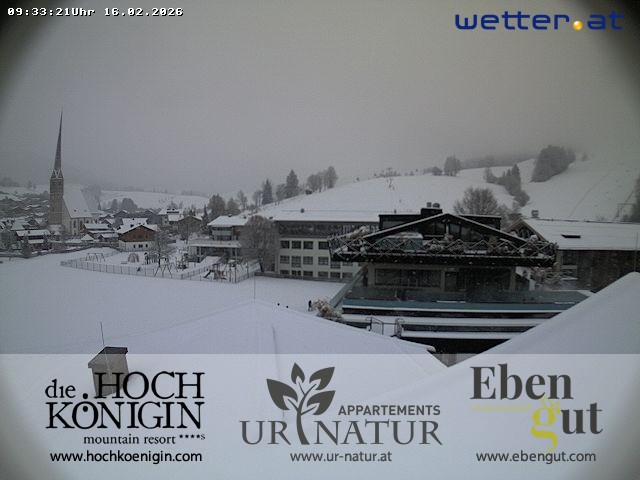 Archiv Foto Webcam Maria Alm: Ausblick Hotel Hochkönigin
