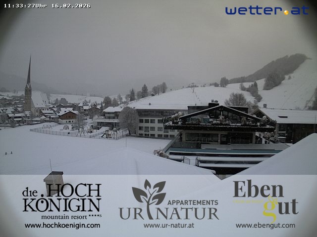 Archiv Foto Webcam Maria Alm: Ausblick Hotel Hochkönigin