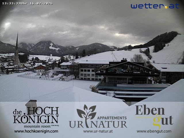 Archiv Foto Webcam Maria Alm: Ausblick Hotel Hochkönigin