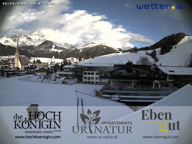 Archiv Foto Webcam Maria Alm: Ausblick Hotel Hochkönigin