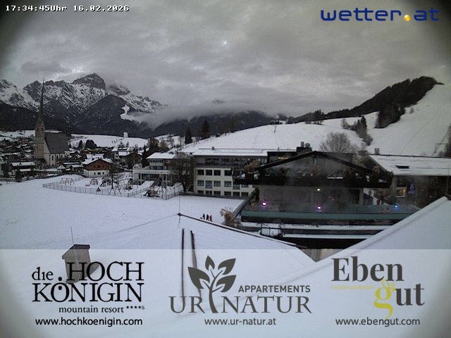 Archiv Foto Webcam Maria Alm: Ausblick Hotel Hochkönigin