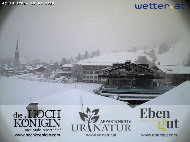 Archiv Foto Webcam Maria Alm: Ausblick Hotel Hochkönigin