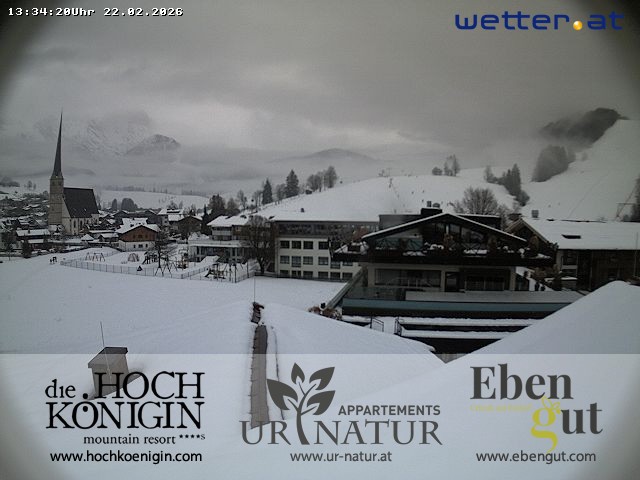 Archiv Foto Webcam Maria Alm: Ausblick Hotel Hochkönigin