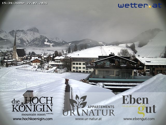 Archiv Foto Webcam Maria Alm: Ausblick Hotel Hochkönigin